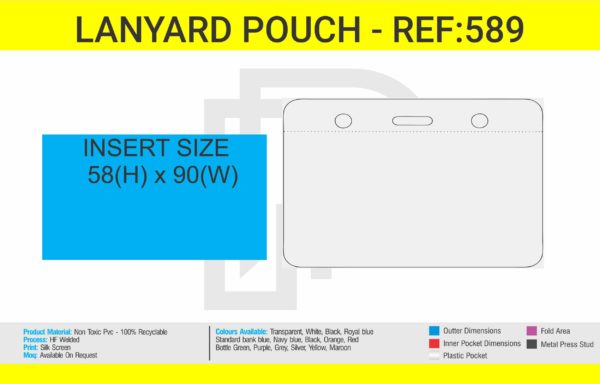 Lanyard Pouch Insert Size 58Mmx90Mm 1