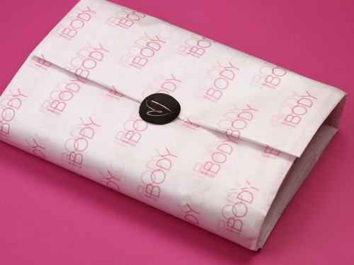 100 sheets CUSTOM TISSUE PAPER with LOGO PRINTED BLACK PINK WHITE