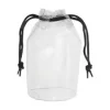 PVC Cylindrical Bag With Black Drawstring
